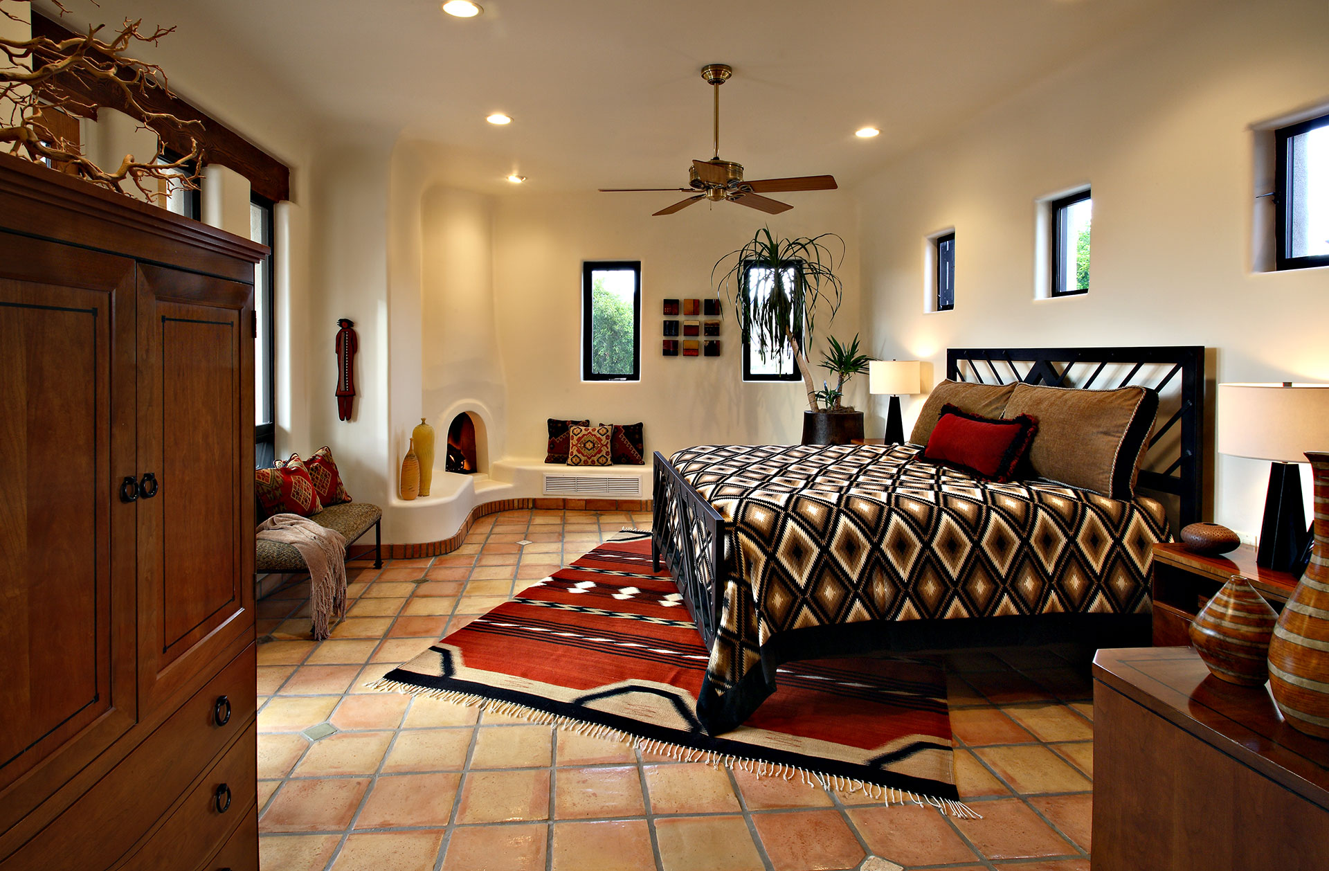 Southwestern Master Bedroom - Colleen Pawling Interior Design
